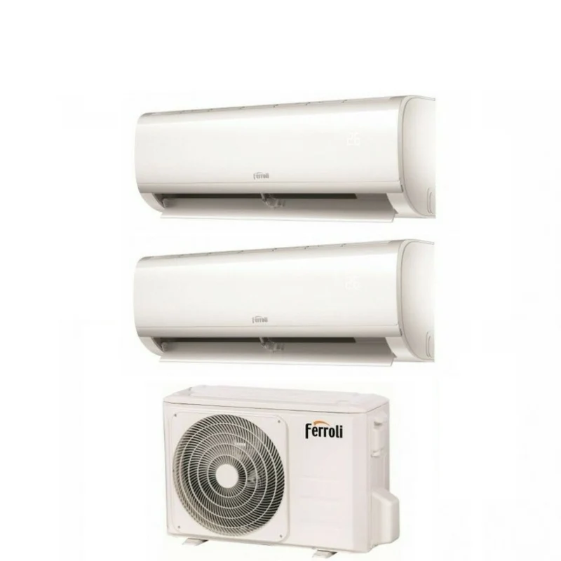 Ferroli Dual Split Inverter-Klimaanlage R32 Diamant Serie M 7000+12000 mit 14-2 7+12 integriertem WLAN
