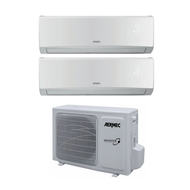 Aermec Dual-Split-Inverter-Klimaanlage SLG 9+9-Serie mit MLG520 R-32 Wi-Fi optional 9000+9000