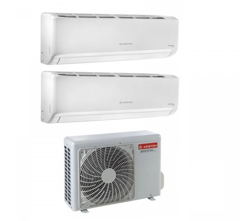 Ariston Dual Split Inverter-Klimaanlage ALYS PLUS 12+12-Serie mit DUAL 50XD0-O R-32 Wi-Fi optional 12000+12000