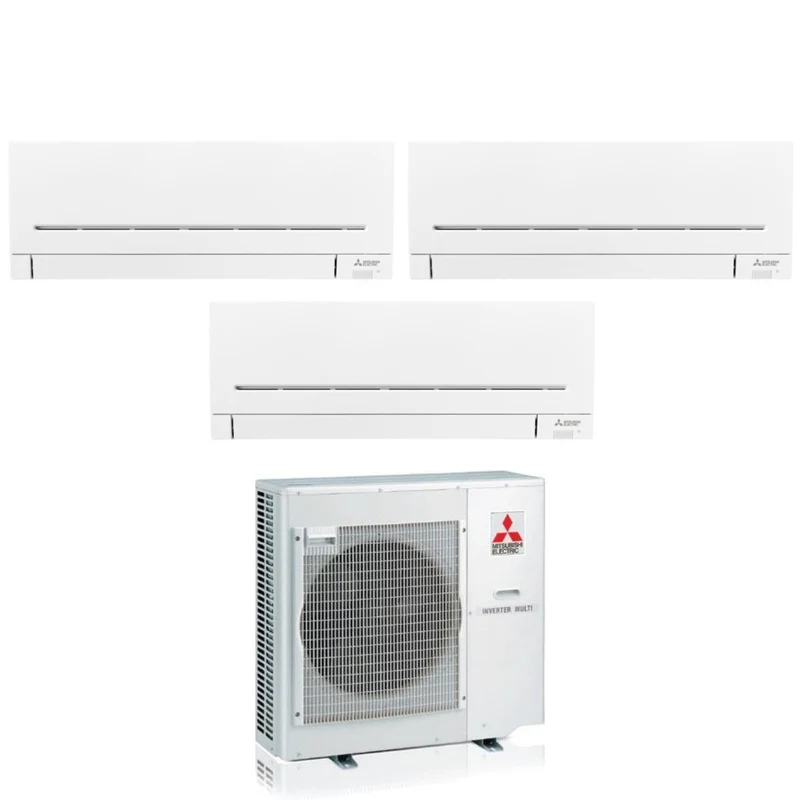 Mitsubishi Electric Trial Split Inverter-Klimaanlage AP-VGK Serie 9+9+15 mit MXZ-4F80VF R-32 integriertem WLAN 9000+9000+15000