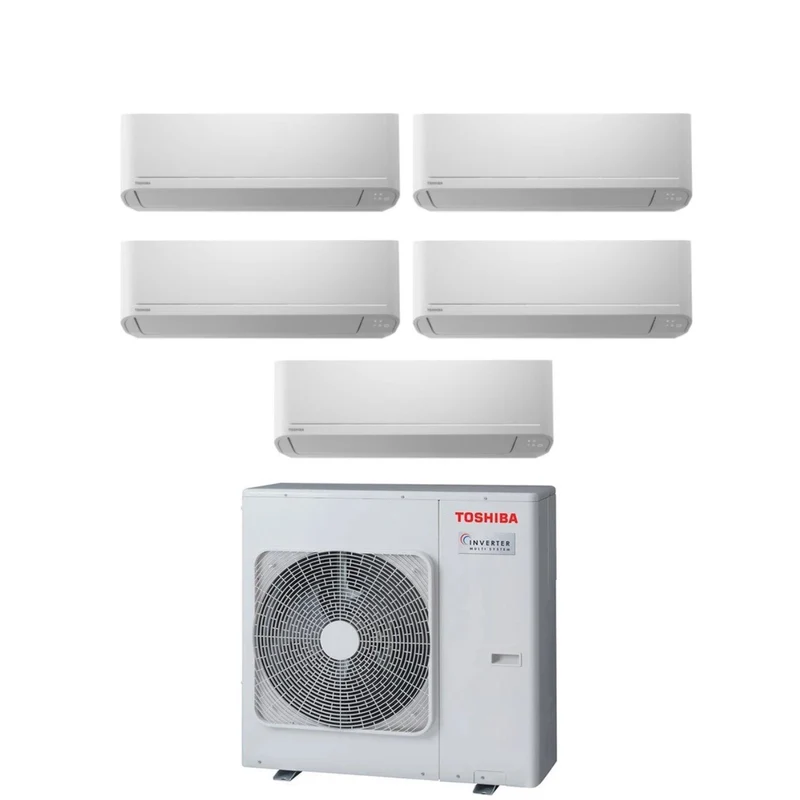 Toshiba Penta Split-Inverter-Klimaanlage SEIYA-Serie 10+10+13+13+13 (9+9+12+12+12) RAS-4M27U2AVG-E R-32 Wi-Fi Optional 10000+10000+13000+13000+13000 (9000+9000+12000+12000+12000)