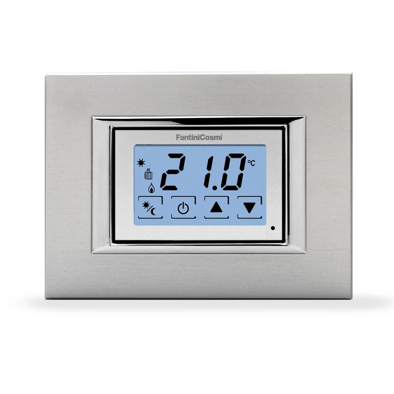 Termostato elettronico touchscreen da incasso Fantini Cosmi CH123TS con cover colorate