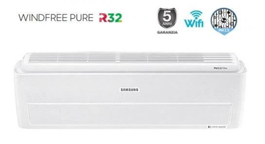 Innenwandgerät Samsung Inverter WINDFREE PURE 9000 BTU AR09NXCXAWKNEU Gas R-32 Integriertes WLAN