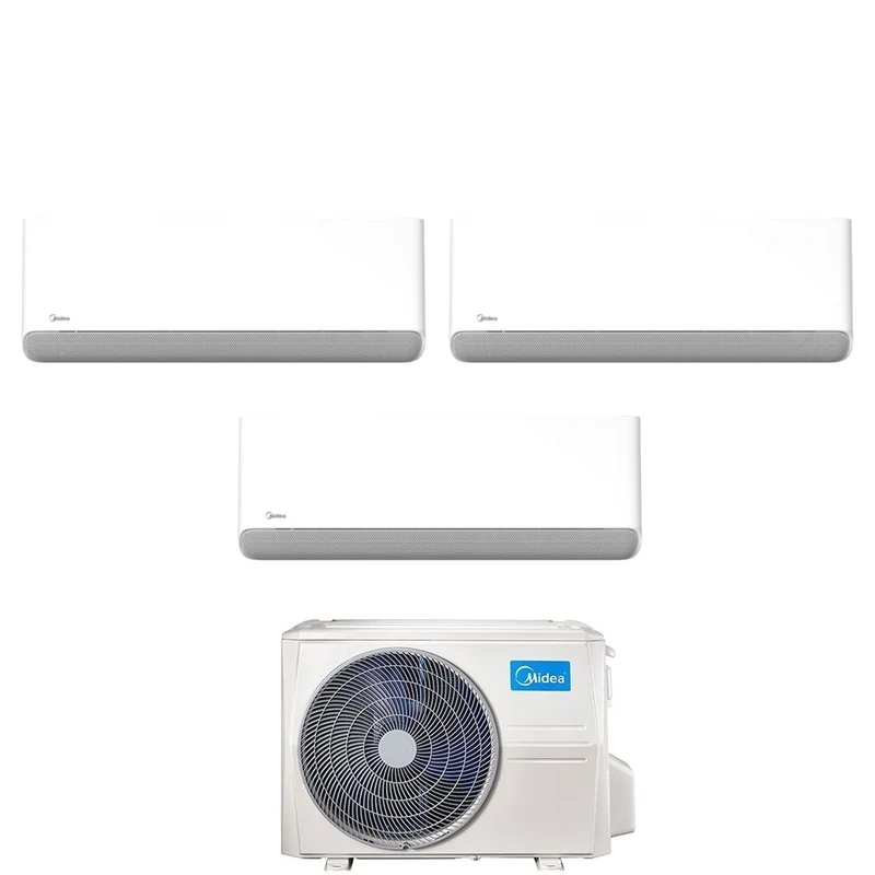 Midea Trial Split Inverter-Klimaanlage BREEZELESS E 9+9+12-Serie mit M3OG-21HFN8-Q R-32 integriertem WLAN 9000+9000+12000
