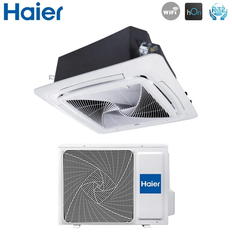 Haier Kassetten-Klimaanlage 90x90 Round Flow 24000 BTU AB71S2SG1FA R-32 Wi-Fi optional ohne Sensorpanel im Lieferumfang enthalten