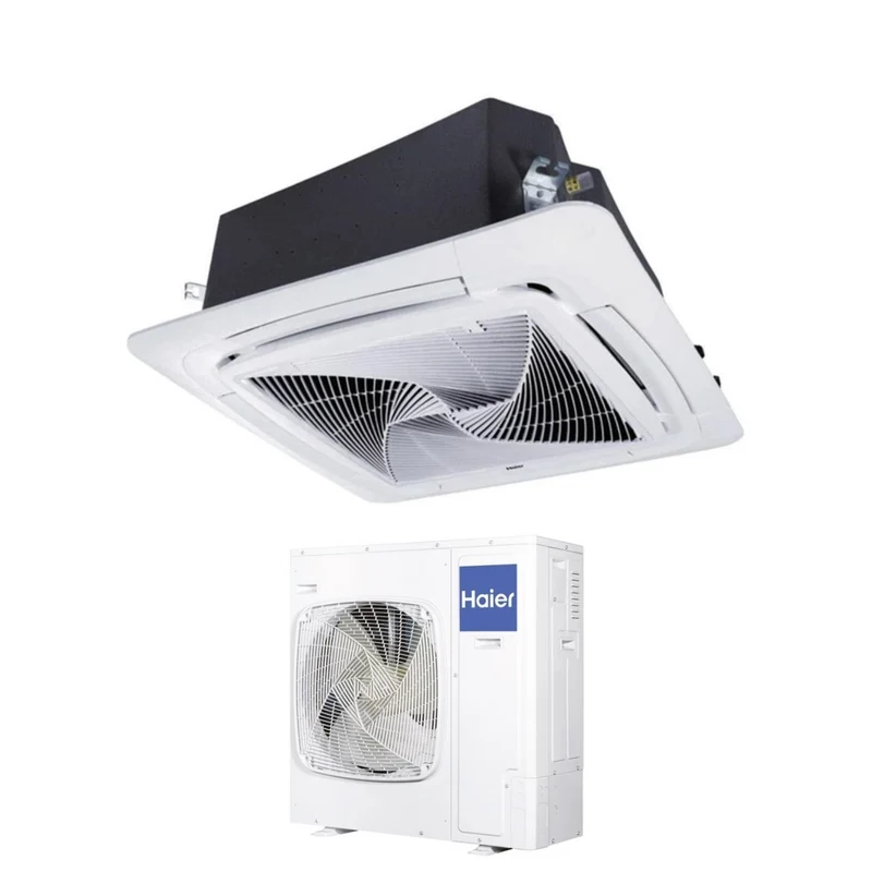 Haier Klimaanlagenkassette 90x90 Round Flow 42000 Btu ABH125K1ERG Einphasig R-32 Wi-Fi Optional ohne Sensorpanel im Lieferumfang enthalten Haier YR-E16B kabelgebundene Steuerung