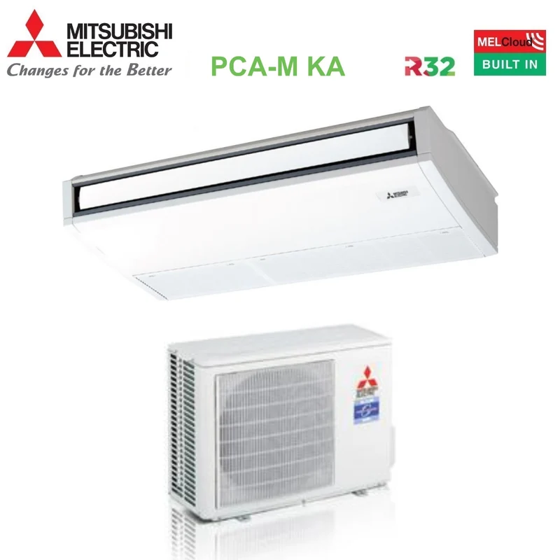 Klimaanlage Mitsubishi Electric Pensile Deckengerät Power Inverter Serie P 18000 Btu PCA-M50KA R-32 WLAN optional