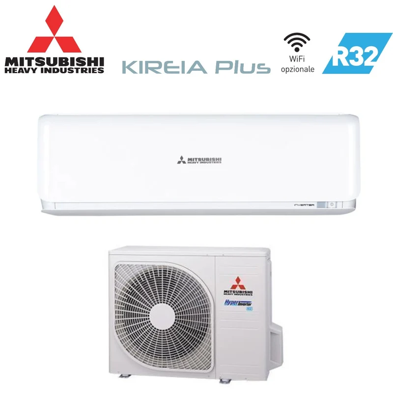 Mitsubishi Heavy Industries Inverter-Klimaanlage der KIREIA PLUS-Serie, Weiß, 7000 Btu SRK20ZSX-W, R-32 Wi-Fi, optionale weiße Farbe, A+++