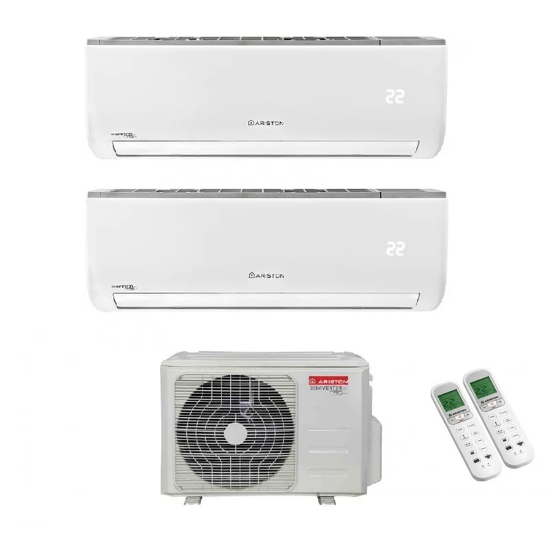 ARISTON DUAL SPLIT INVERTER KLIMAANLAGE NEVIS 12+12 Serie mit DUAL 55 XD0B-O 12000+12000