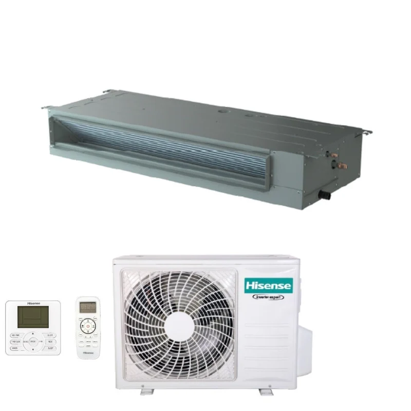 Hisense Kanal-Inverter-Klimaanlage 24000 Btu AUD71UX4RCL4 R-32 Wi-Fi optional mit Standard- und Kabelfernbedienung – Neu