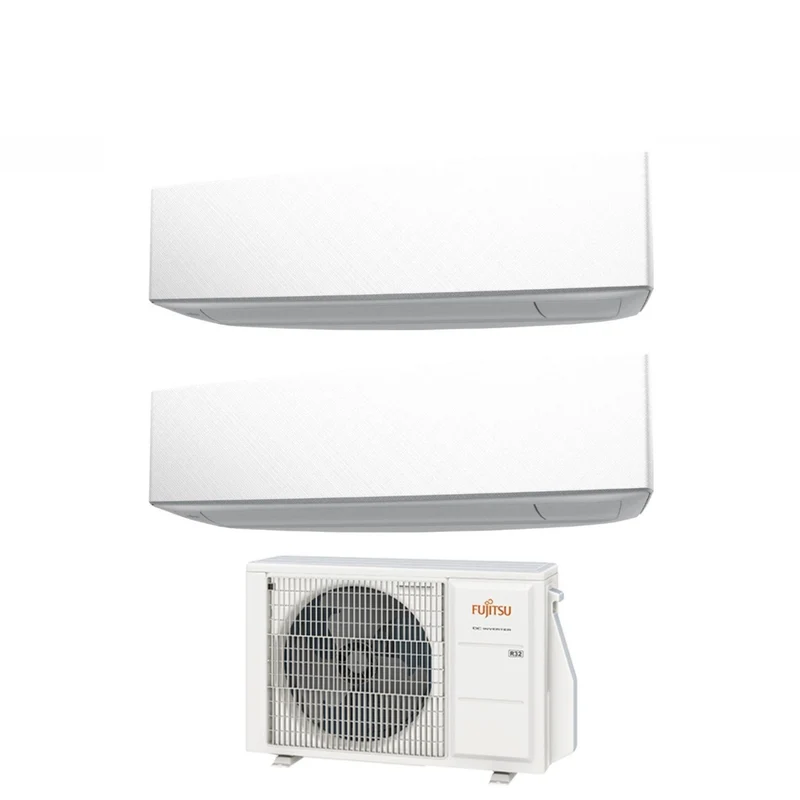 Fujitsu Dual Split Inverter Klimaanlage KE WHITE 9+14 Serie mit AOYG18KBTA2 R-32 integriertem WLAN 9000+14000 weiße Farbe
