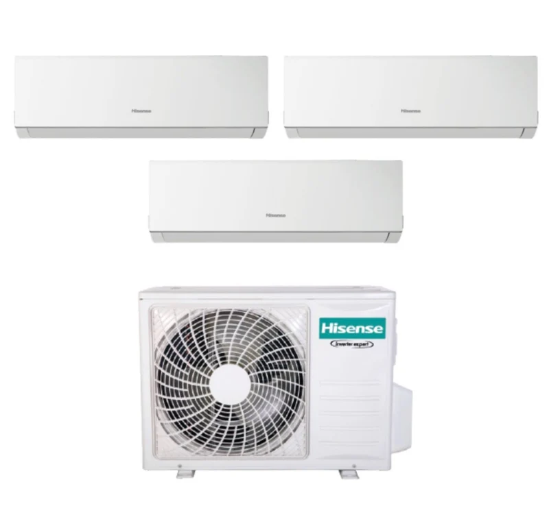 Klimaanlage Hisense Trial-Split Inverter Serie NEW COMFORT 12+12+12 mit 3AMW72U4RFA R-32 WLAN optional 12000+12000+12000 - New