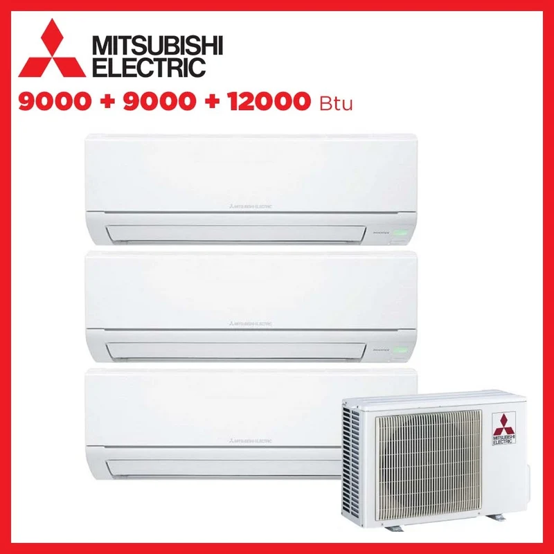 MITSUBISHI ELECTRIC TRIAL SPLIT INVERTER KLIMAANLAGE DM 9+9+12 Serie mit MXZ-3DM50VA 9000+9000+12000