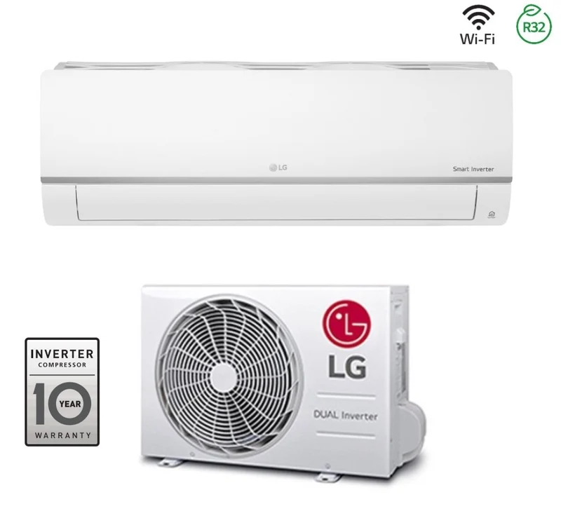 LG DualCool Inverter-Klimaanlage Libero Plus Serie 18000 Btu PC18SQ Integriertes WLAN R-32 Klasse A++/A+