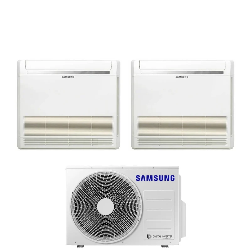 Samsung 9+12 Dual-Split-Konsolen-Klimaanlage mit AJ050TXJ2KG/EU R-32 mit Fernbedienung