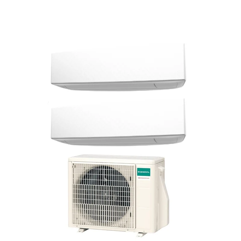 Allgemeine Fujitsu Dual-Split-Inverter-Klimaanlage KETA WHITE 9+9-Serie mit AOHG14KBTA2 R-32 Wi-Fi optional 9000+9000 weiße Farbe – Neu