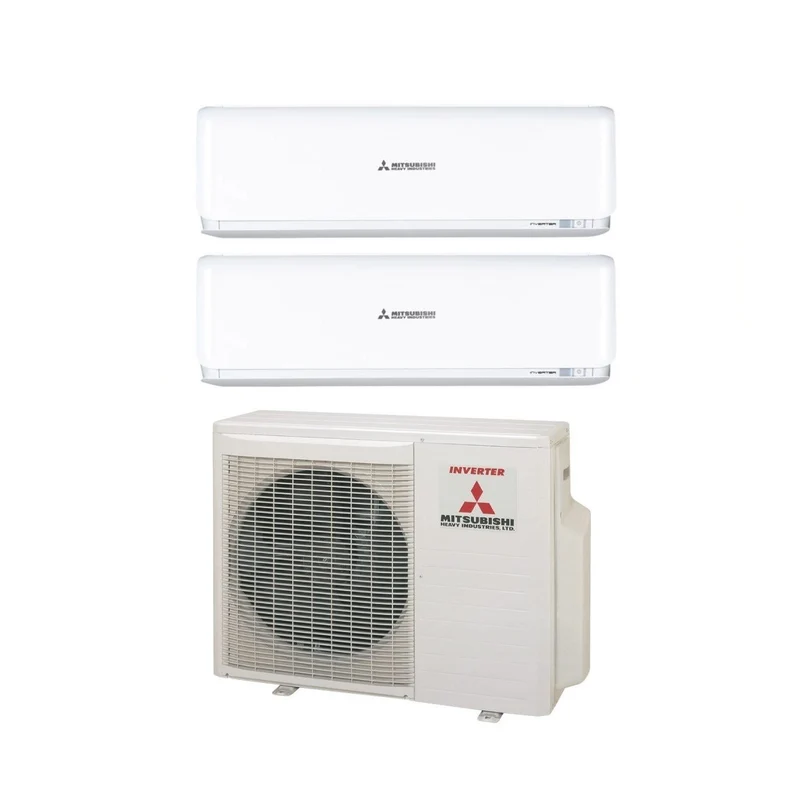Mitsubishi Heavy Industries Dual-Split-Inverter-Klimaanlage KIREIA PLUS-Serie Weiß 9+18 mit SCM50ZS-W R-32 Wi-Fi Optional 9000+18000 Weiße Farbe