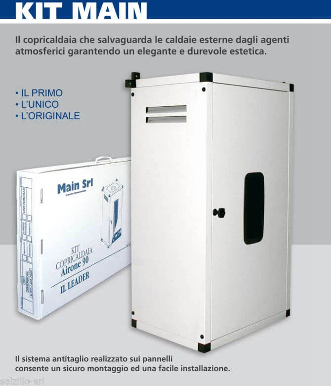 Copricaldaia In Lamiera Zincata Universale Bianco 1020x550x450 Mm