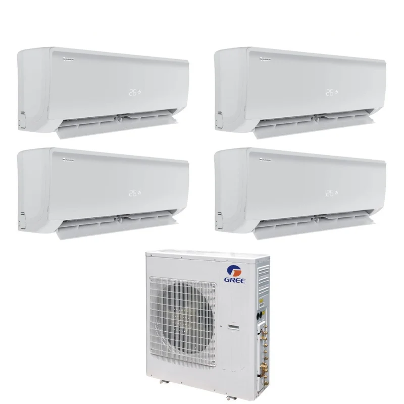 Gree Quadri Split Inverter Klimaanlage BORA PLUS Serie 9+9+9+9 mit GWHD(36)NK6LO R-32 Wi-Fi Optional 9000+9000+9000+9000