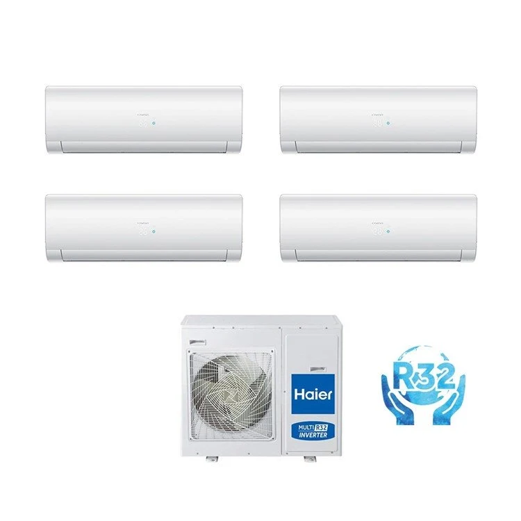 Haier Quadri Split Inverter-Klimaanlage IES PLUS Serie 9+9+12+12 mit 4U75S2SR3FA R-32 integriertem WLAN 9000+9000+12000+12000 – Neu