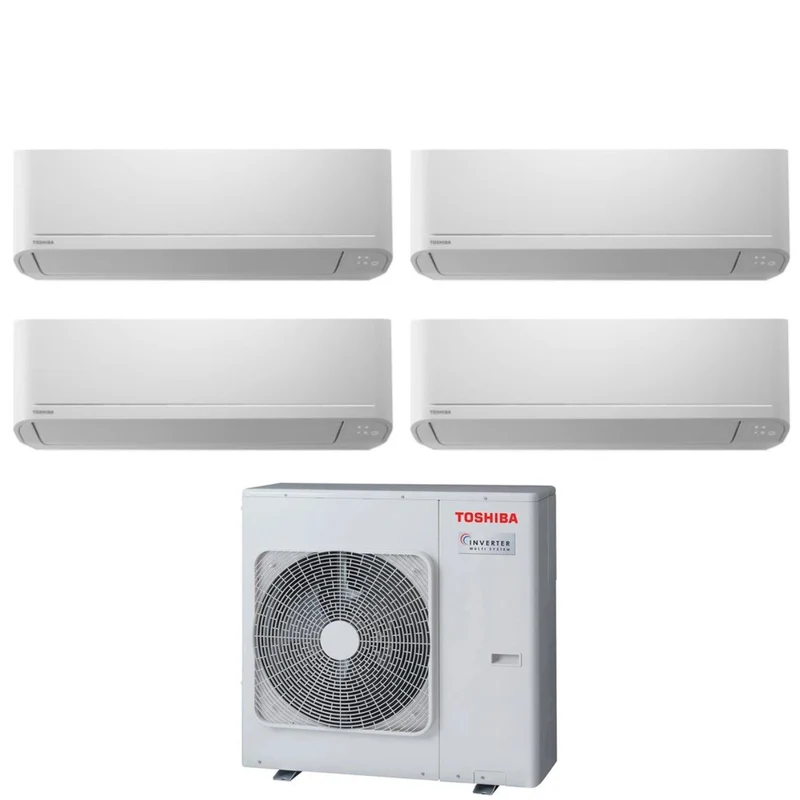 Toshiba Quadri Split Inverter Klimaanlage SEIYA Serie 7+13+13+13 (7+12+12+12) RAS-4M27U2AVG-E R-32 Wi-Fi Optional 7000+13000+13000+13000 (7000+12000+12000+12000)