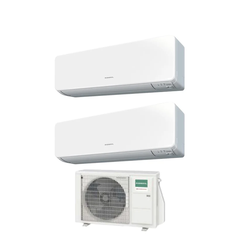 Allgemeine Fujitsu Dual Split Inverter-Klimaanlage KGTB 9+9-Serie mit AOHG18KBTA2 R-32 Wi-Fi optional 9000+9000