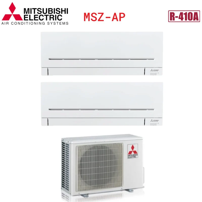 Mitsubishi Electric Dual-Split-Inverter-Klimaanlage AP-Serie 12+15 MXZ-2D53VA2 R-410 WLAN optional 12000+15000