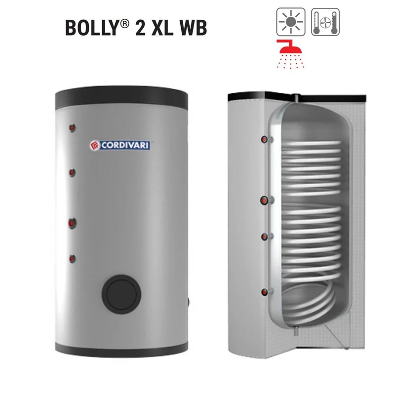 Bollitore Polywarm Cordivari Modello BOLLY XL WB 300 Per Produzione Di ACS Con 2 Scambiatori Fissi