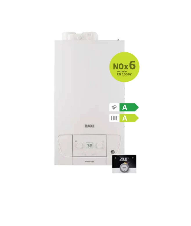 Caldaia a Condensazione Baxi NUOVA PRIME 26 + Mago Metano/Gpl con Kit Scarico Fumi
