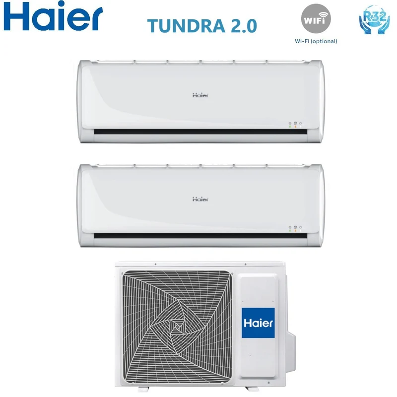 Haier Dual Split Inverter Klimaanlage TUNDRA 2.0 7+7 Serie mit 2U40S2SC1FA R-32 Wi-Fi optional 7000+7000 – Neu