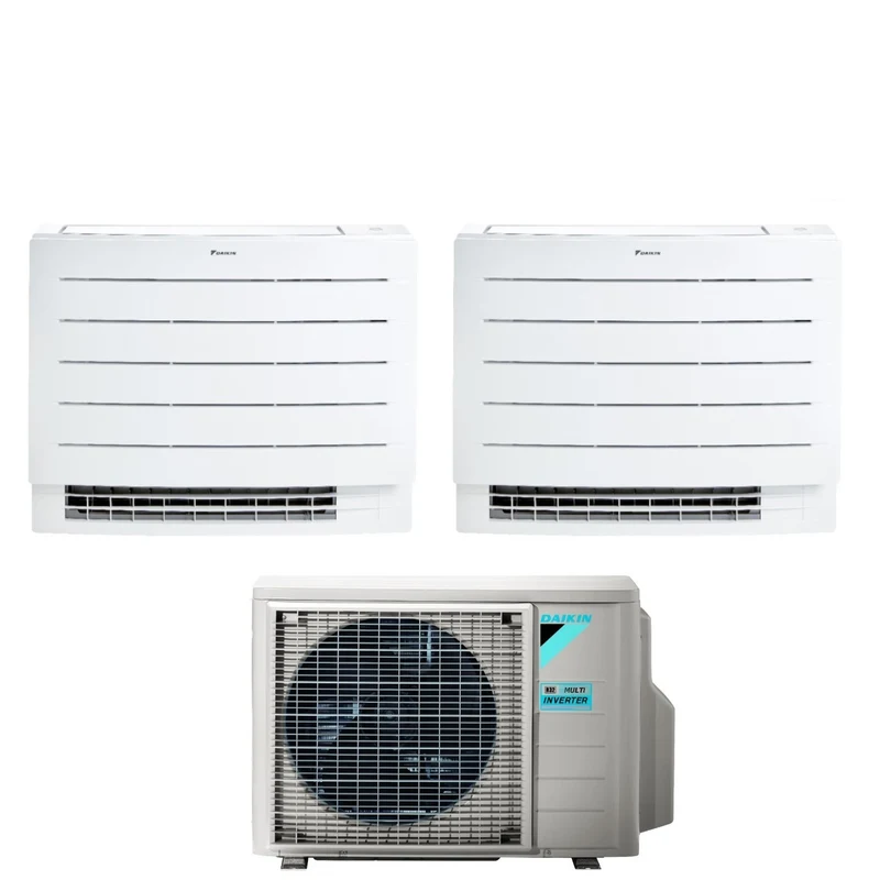 Daikin Dual-Split-Bodenklimaanlage PERFERA FVXM-A 9+12-Serie mit 2MXM40A R-32 integriertem Wi-Fi 9000+12000 mit Infrarot-Fernbedienung im Lieferumfang enthalten. Italienische Garantie