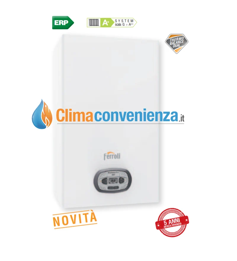 Caldaia Ferroli BLUEHELIX PRO RRT 32 C a condensazione Metano o Gpl Completa di Kit Scarico Fumi Lox NOx 0T3B3IWA - NOVITA'