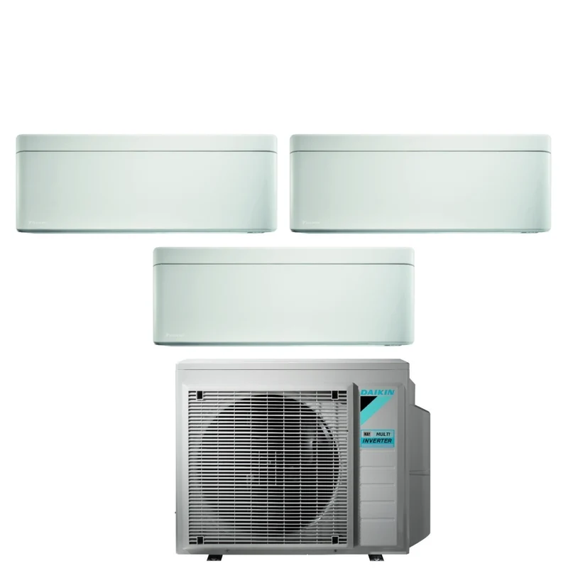 Daikin Bluevolution Trial Split Inverter-Klimaanlage STYLISH WHITE 9+12+12 Serie mit 4MXM80A R-32 integriertem WLAN 9000+12000+12000 weiße Farbe – italienische Garantie