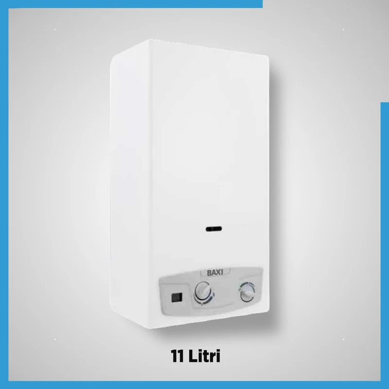 Scaldabagno a camera aperta Baxi ACQUAPROJET+ BLUE 11i Metano Low NOx A7698573 a Tiraggio Naturale