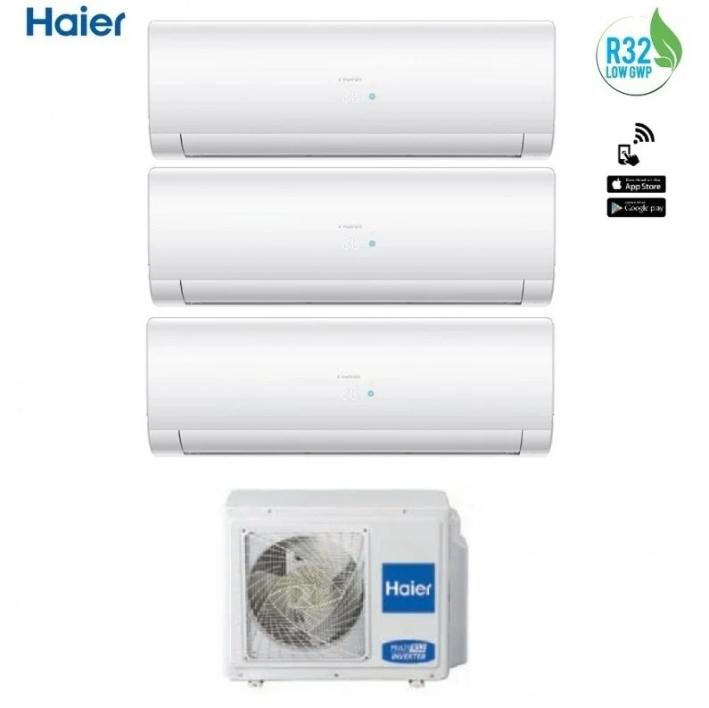 Haier Trial Split Inverter-Klimaanlage IES Serie 7+9+9 mit 3U55S2SR2FA 7000+9000+9000 WLAN optional
