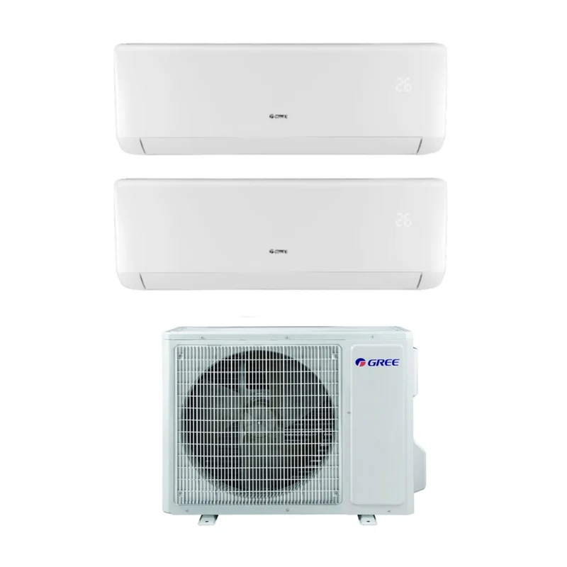 Gree Dual Split Inverter Klimaanlage BORA 9+12 Serie mit GWHD21NK6KO R-32 9000+12000