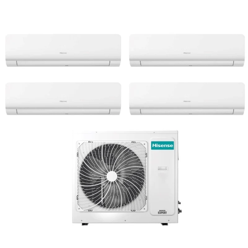 Hisense Quadri Split Inverter-Klimaanlage der neuen Energieserie 7+9+12+18 mit 4AMW105U4RAA R-32 Integriertes Wi-Fi 7000+9000+12000+18000 - Neu