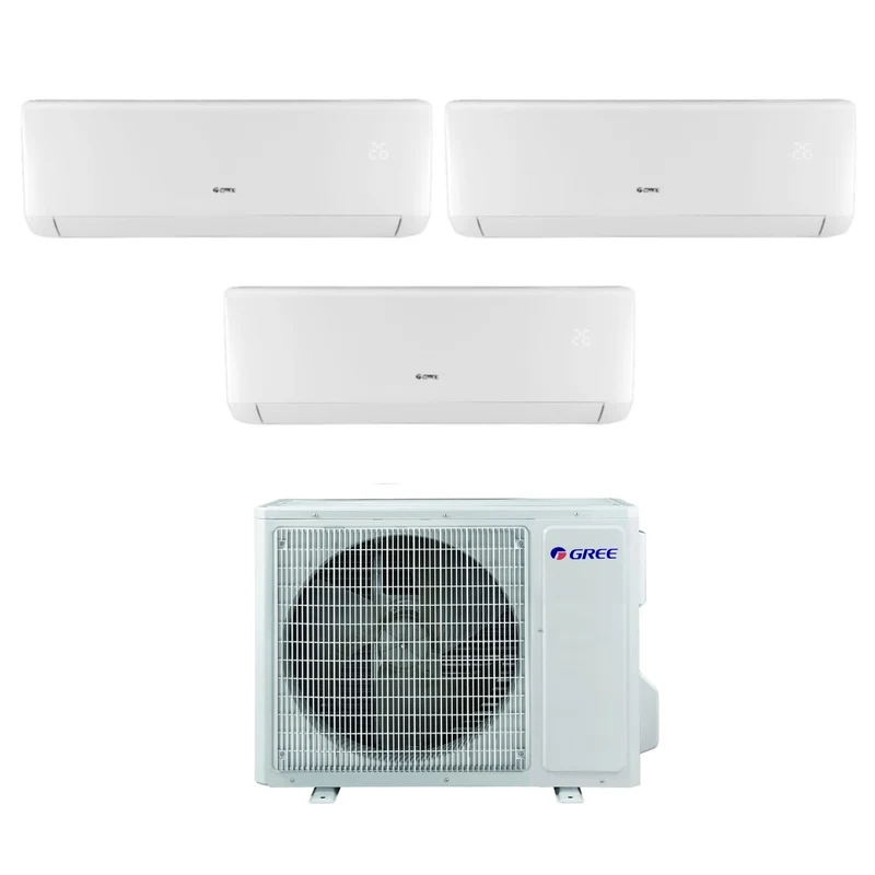 Gree Trial Split Inverter-Klimaanlage BORA 9+9+9-Serie mit GWHD21NK6KO R-32 9000+9000+9000