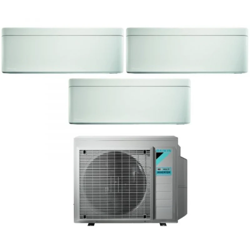 Daikin Bluevolution Trial Split Inverter-Klimaanlage STYLISH WHITE 7+7+12-Serie mit 3MXM52N R-32 integriertem WLAN 7000+7000+12000 weiße Farbe – italienische Garantie