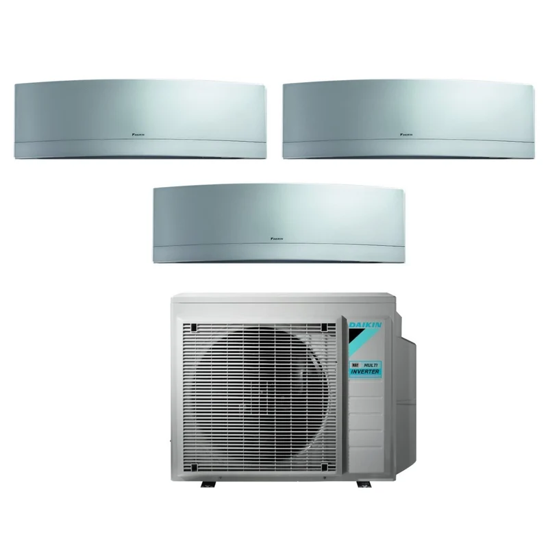 Daikin Bluevolution Trial Split Inverter-Klimaanlage EMURA SILVER 7+7+7-Serie mit 3MXM52N R-32 integriertem WLAN 7000+7000+7000, Farbe Silber – italienische Garantie