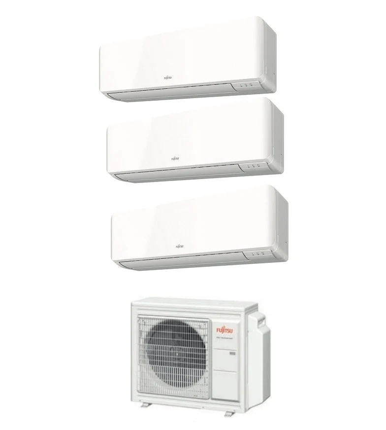 Fujitsu Trial Split Inverter Klimaanlage KM 9+9+9 Serie mit AOYG24KBTA3 R-32 9000+9000+9000 WLAN optional KMCC – NEU