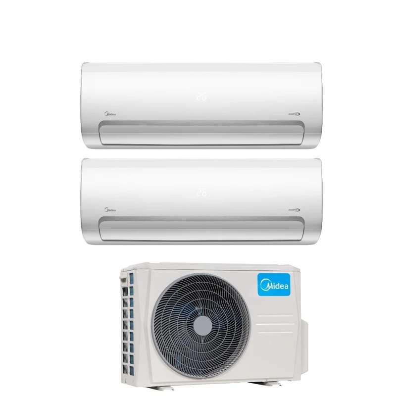 Midea Dual-Split-Inverter-Klimaanlage MISSION PRO 9+9-Serie mit M2O-18NF8 R-32 Wi-Fi optional 9000+9000