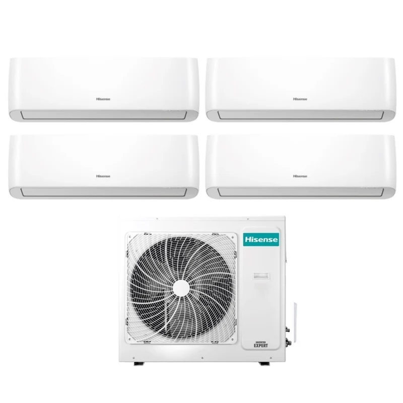 Hisense Quadri Split Inverter-Klimaanlage ENERGY PRO Serie 12+12+12+12 mit 4AMW105U4RAA R-32 Integriertes WLAN 12000+12000+12000+12000 - Neu
