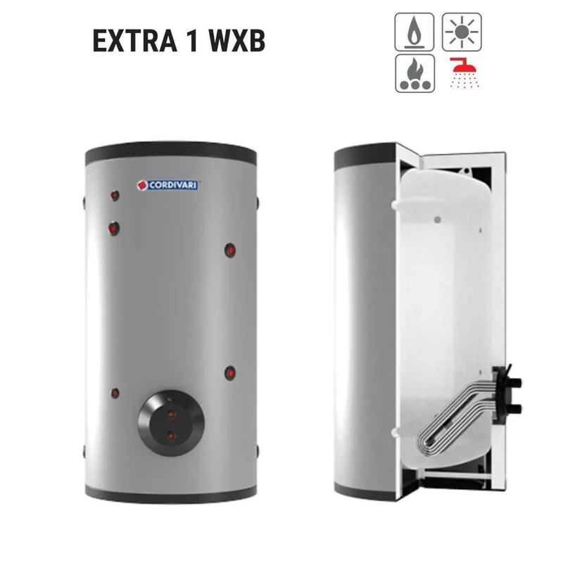 Bollitore Polywarm Cordivari Modello EXTRA 1 WXC 500 con 1 Scambiatore Estraibile In Acciaio Inox 316L
