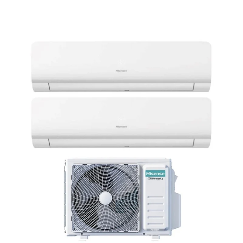 Hisense Dual-Split-Inverter-Klimaanlage der NEW ENERGY Serie 12+12 mit 2AMW50U4RXA R-32 Integriertes WLAN 12000+12000 - Neu