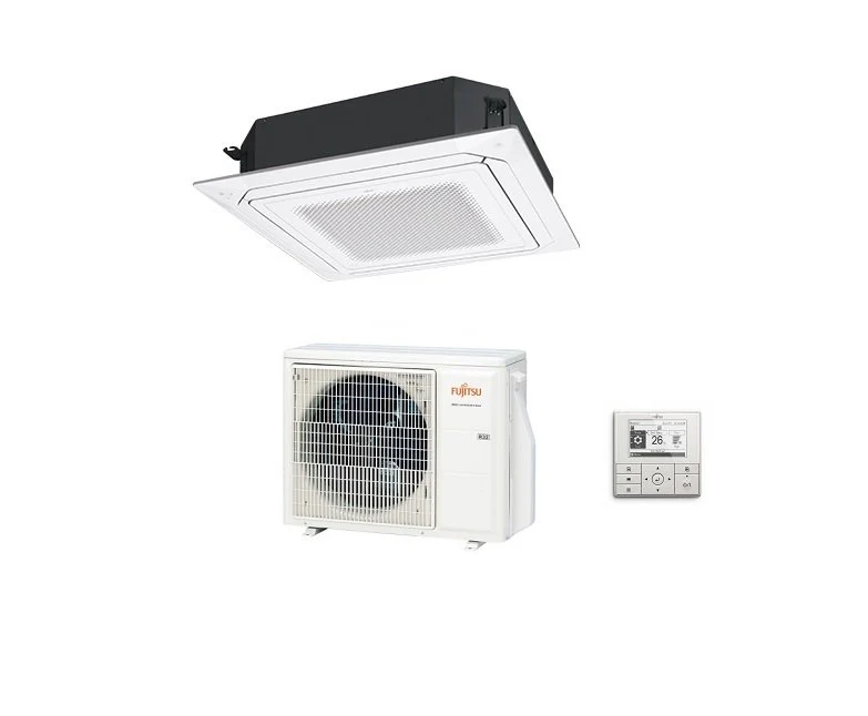 Fujitsu Klimaanlage 4-Wege-Kassette KR Circular Flow Serie 36000 Btu R-32 cod. 3NGF88385 Weiß AUXG36KRLB Dreiphasig – NEU