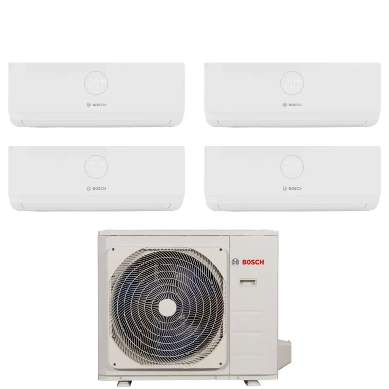 Bosch Klimaanlage Quadri Split Inverter Panels CLIMATE 3000i Serie 9+9+12+18 mit MS 36 OUE R-32 Wi-Fi optional 9000+9000+12000+18000