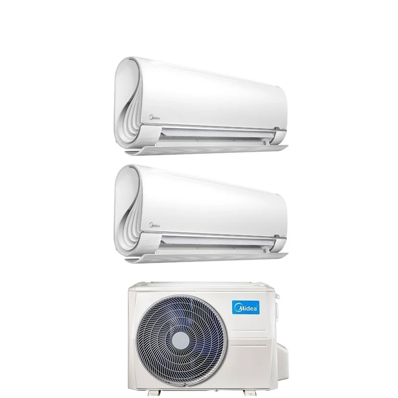 Midea BreezeleSS+ 9+12 Dual-Split-Klimaanlage mit M2OH-14HFN8-Q R-32 integriertem WLAN