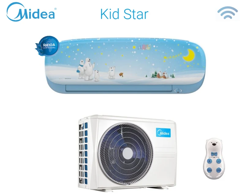 Midea Inverter-Klimaanlage KID STAR-Serie 9000 Btu KIDB-27 R-410 Wi-Fi Optionale blaue Farbe