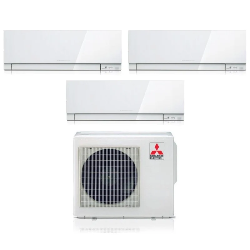 Mitsubishi Electric Trial Split-Klimaanlage Kirigamine Zen White 7000+7000+12000 mit MXZ-3F68VF R-32 integriertem WLAN